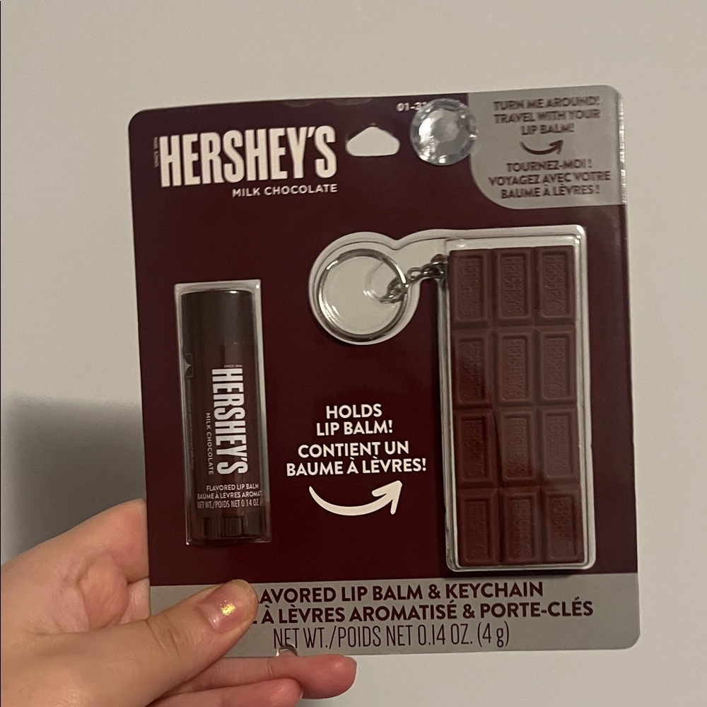 Hershey's Milk Chocolate Flavored Lip Balm & Keychain Set